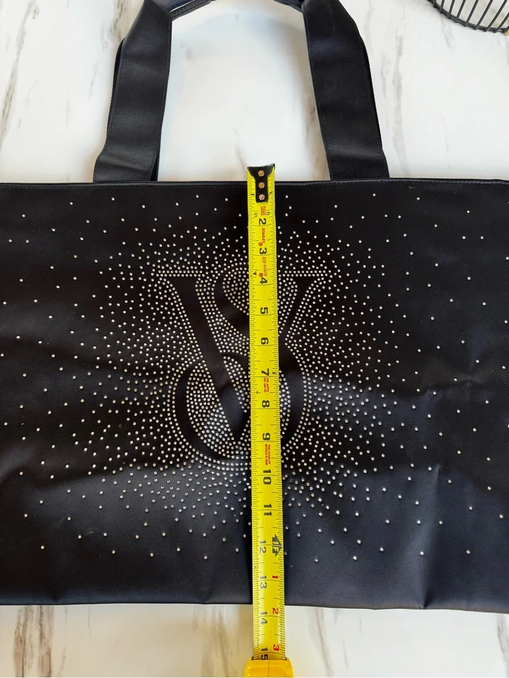 Victoria's Secret Black Tote with Rhinestone VS Logo